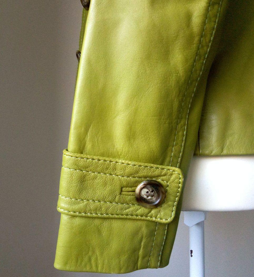 MICHAEL KORS マイケルコース　ライムグリーン レザー ジャケット