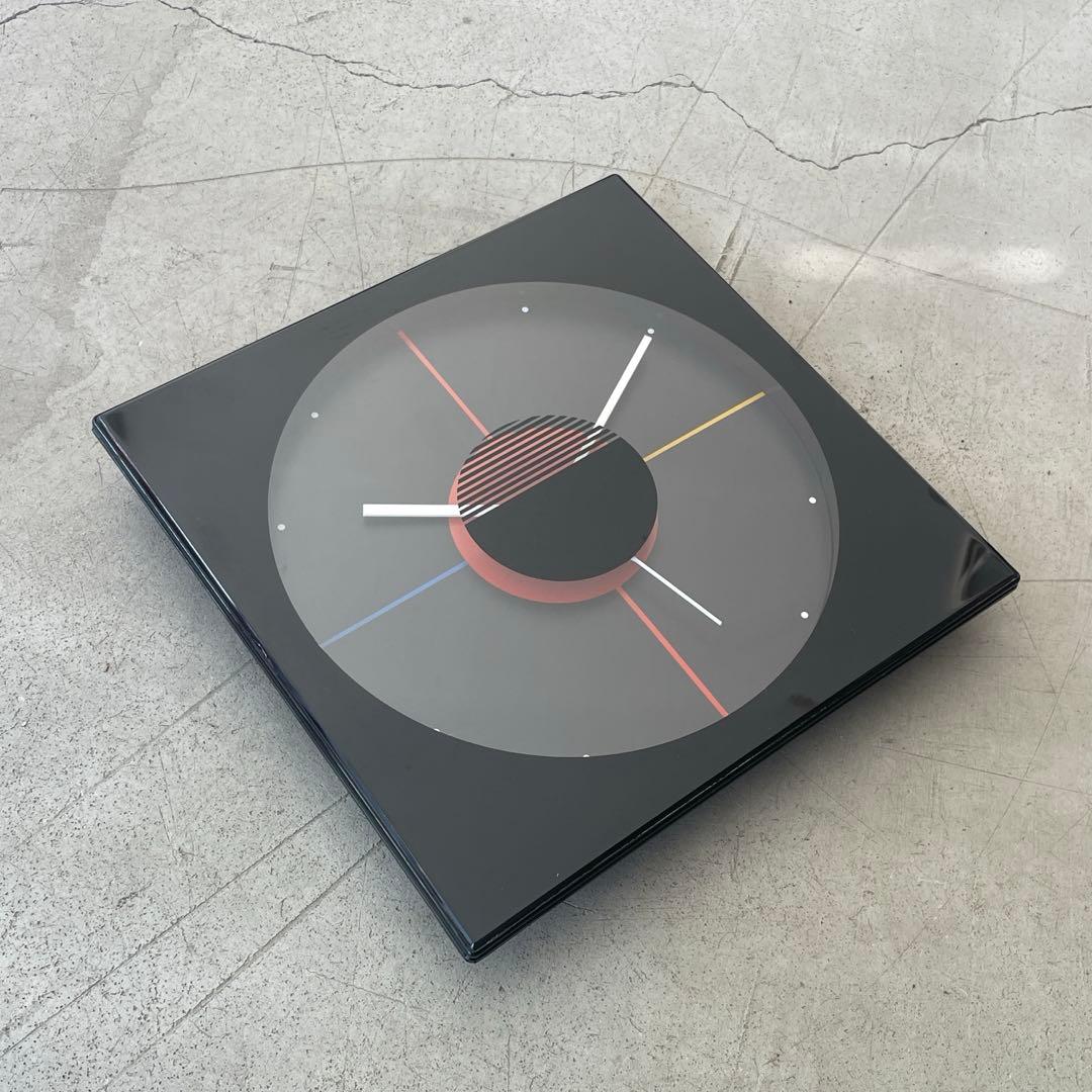 80年代 ヴィンテージ ポストモダン デザイン ウォールクロック 掛け時計