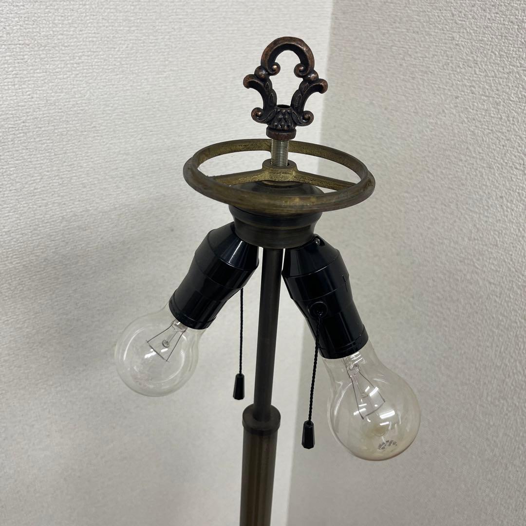 極美品　特大フロア ステンドグラスランプ　ハンドメイド