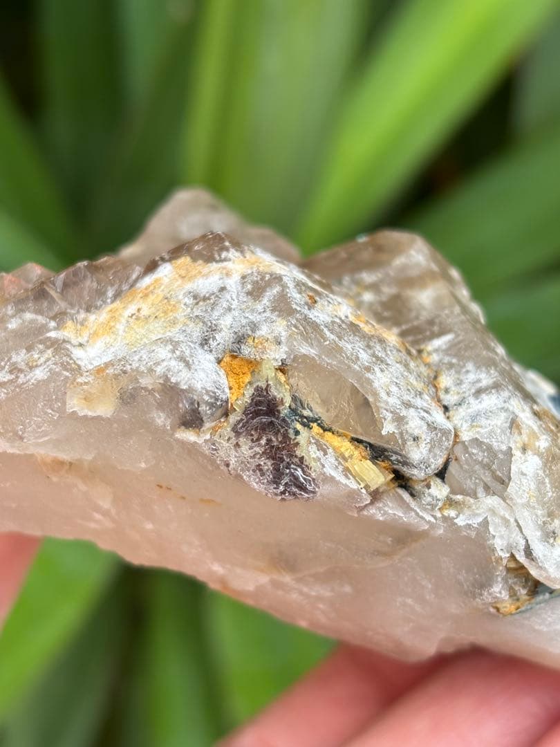 希少　ミナスジェライス州産　シトリン　ジャカレー水晶　トルマリン共生　313g