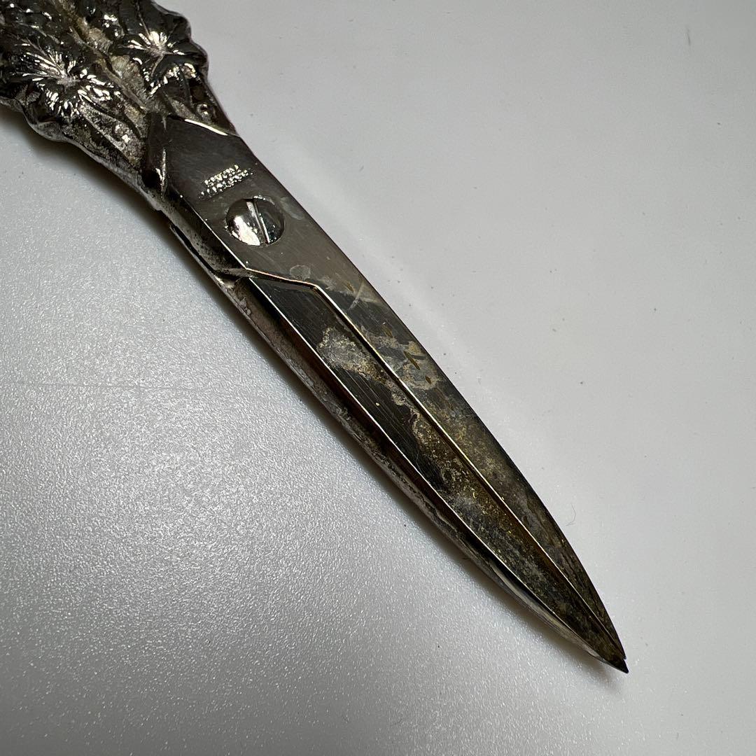 クリストフル　ぶどう文ハサミ　78g/15.8㎝　東Y8-0108⑤タトオ