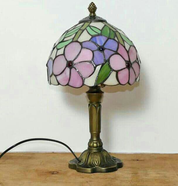 ステンドランプ ステンドグラス アンティーク 花柄 照明