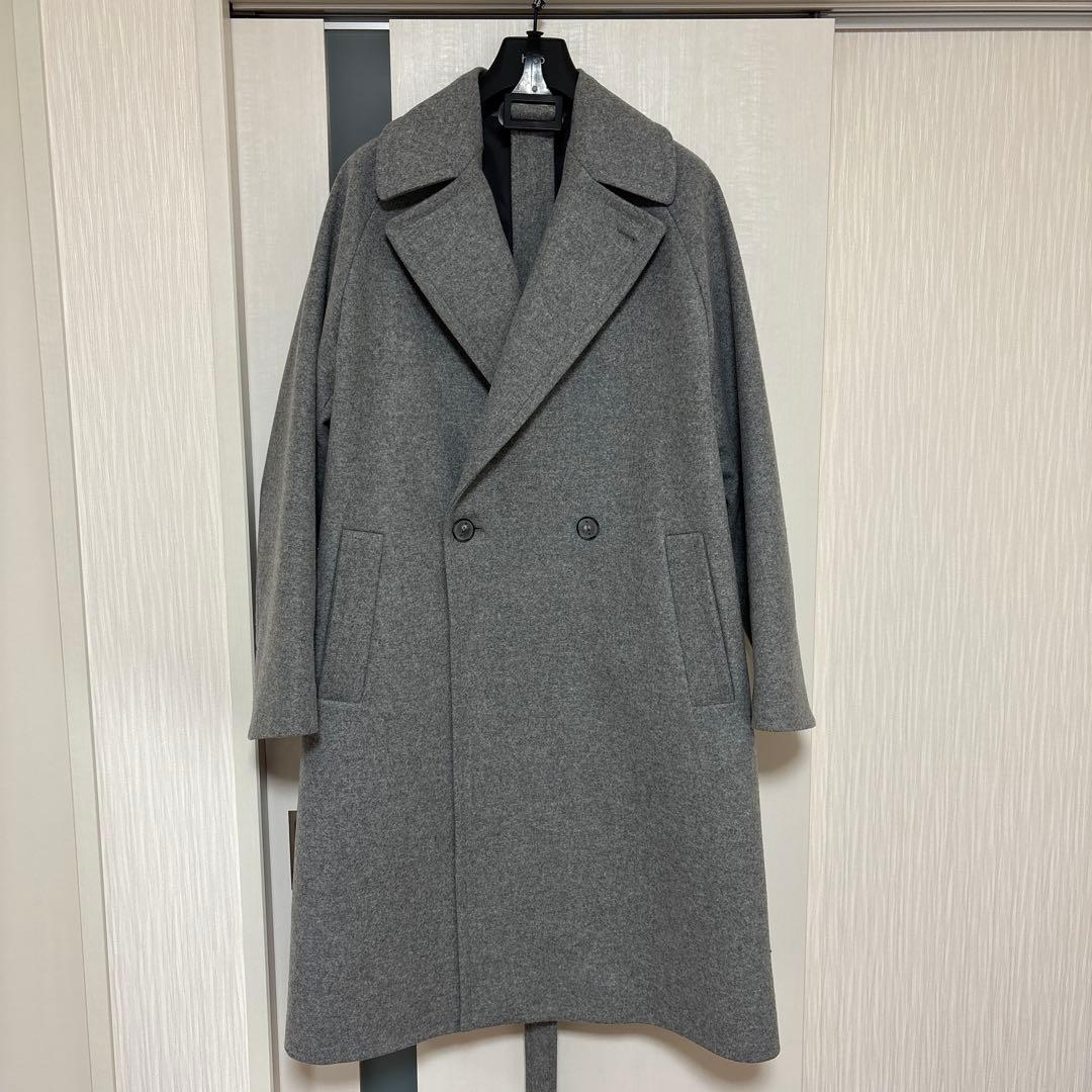 【極美品】HEVO イーヴォ チェスターコート グレー 48 イタリア製