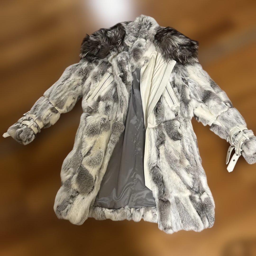 ラビット毛皮コート