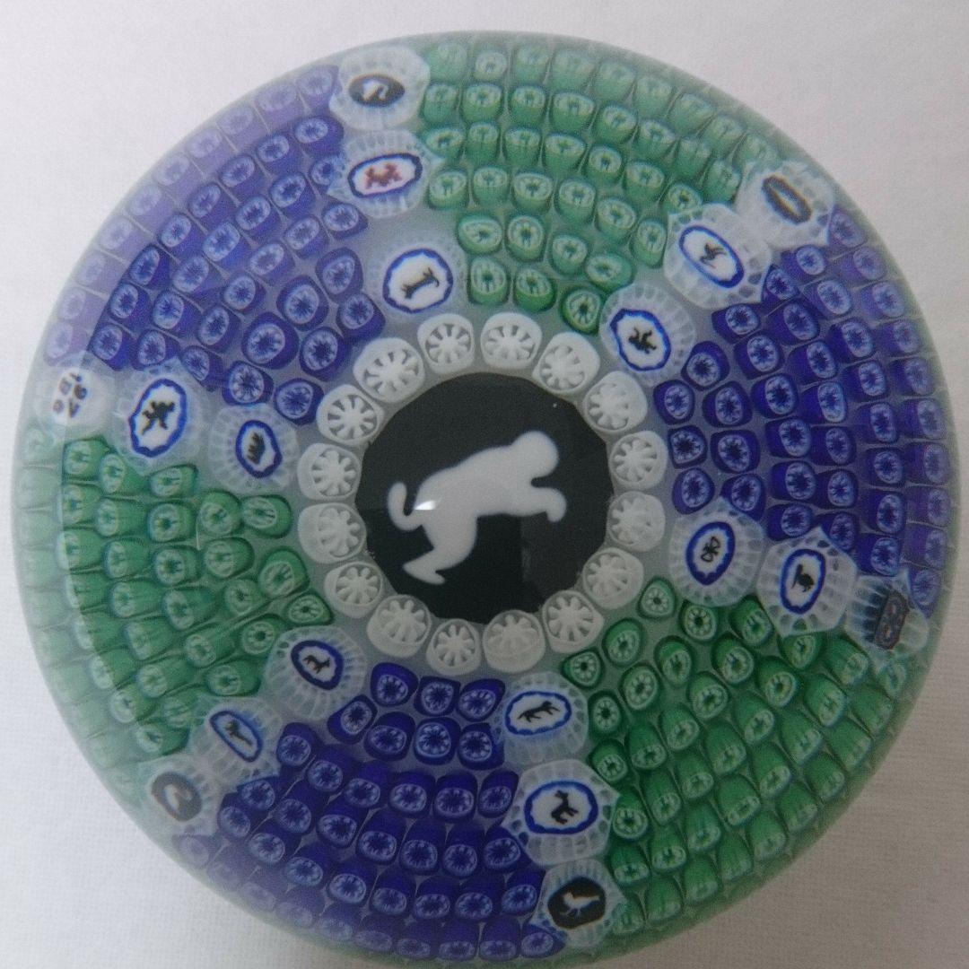 バカラ ガラス　ペーパーウェイト　ミルフィオリ