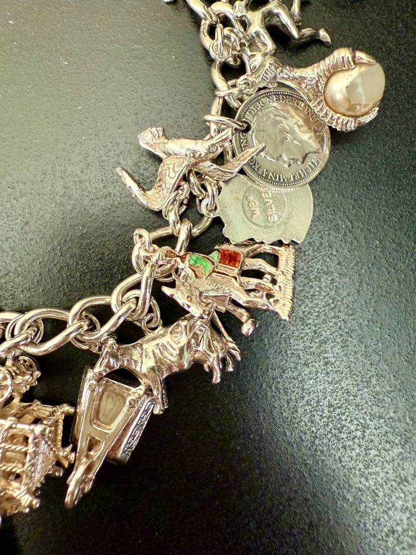 専用　イギリス　アンティーク　ビンテージ　シルバー　チャーム　ブレスレット