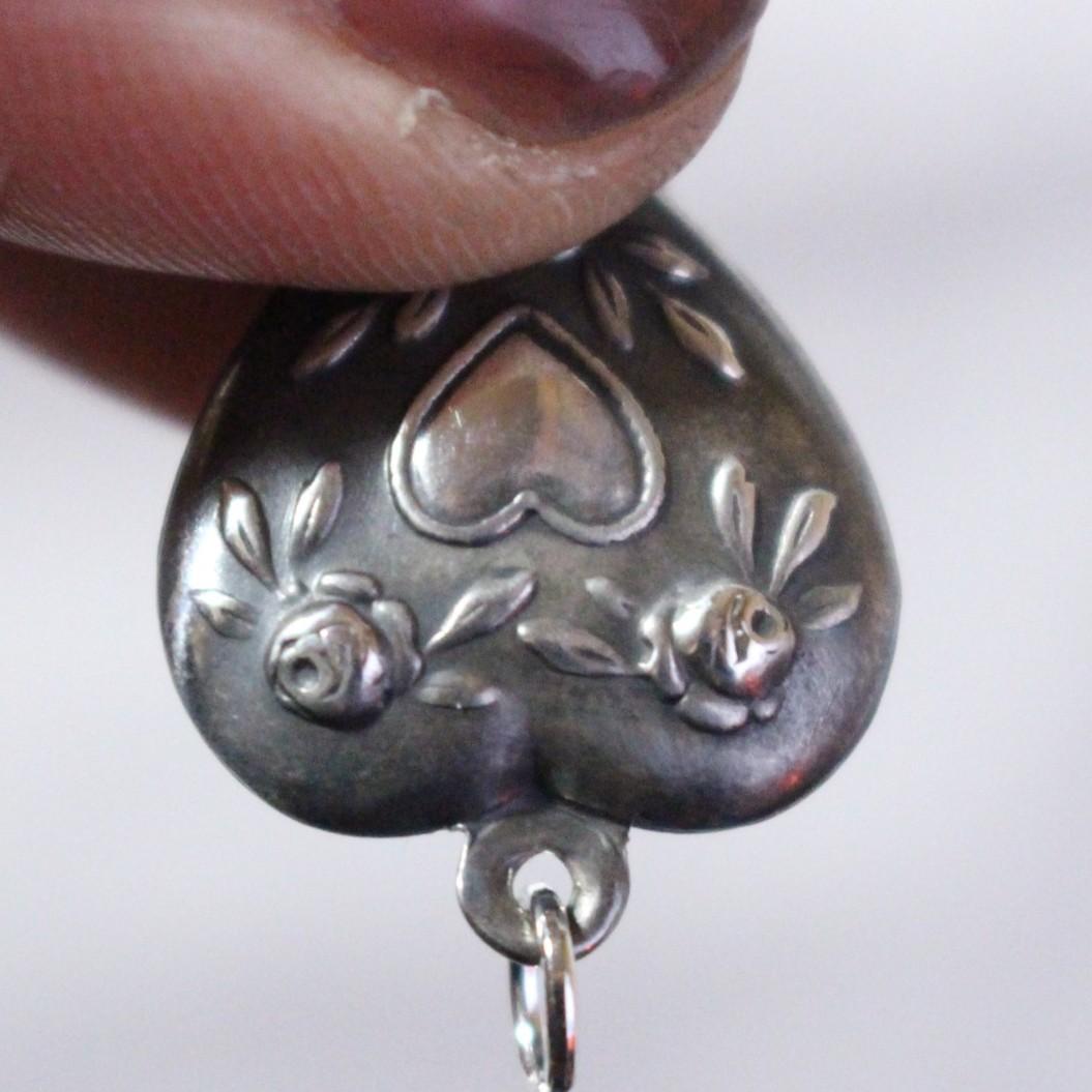 30s　スウィートハートジュエリー　WW2　ギフトに　ハート　バラ　ローズ　薔薇