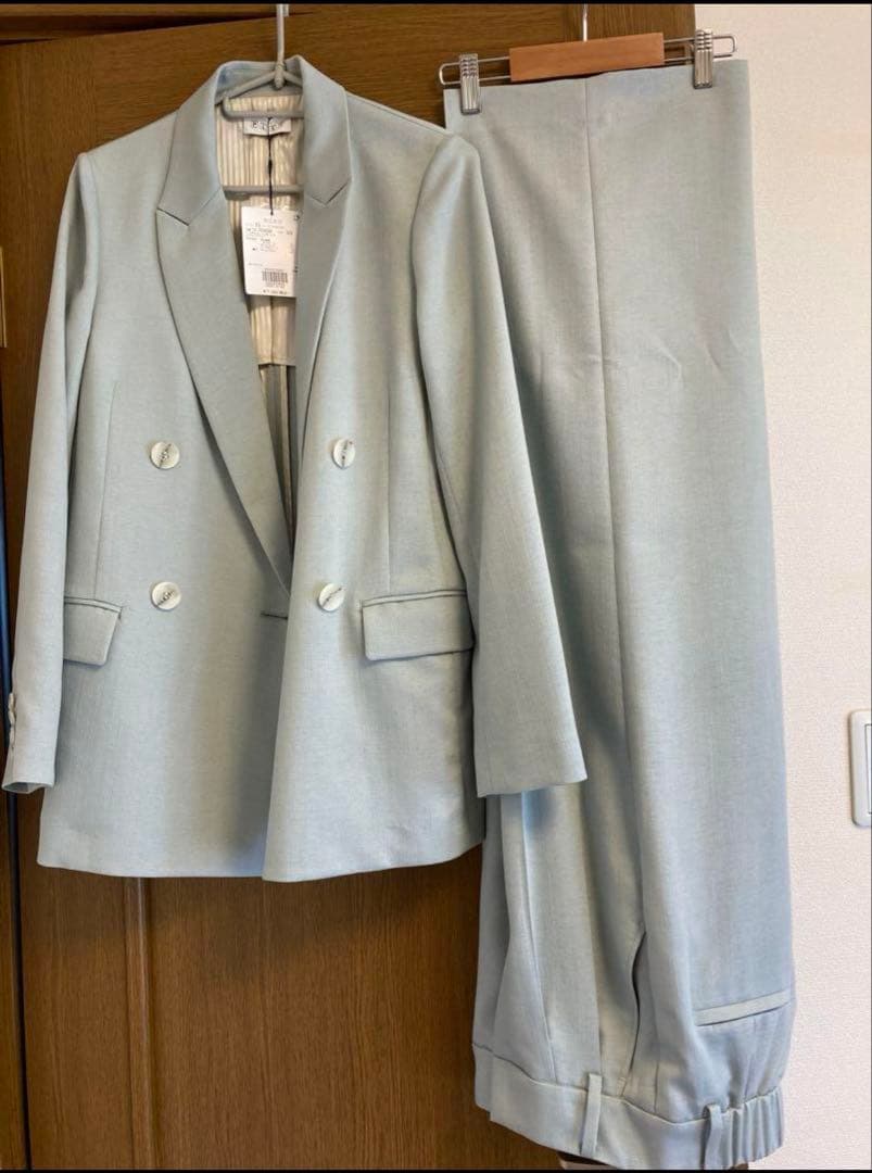 PLST パンツスーツ グリーン X S