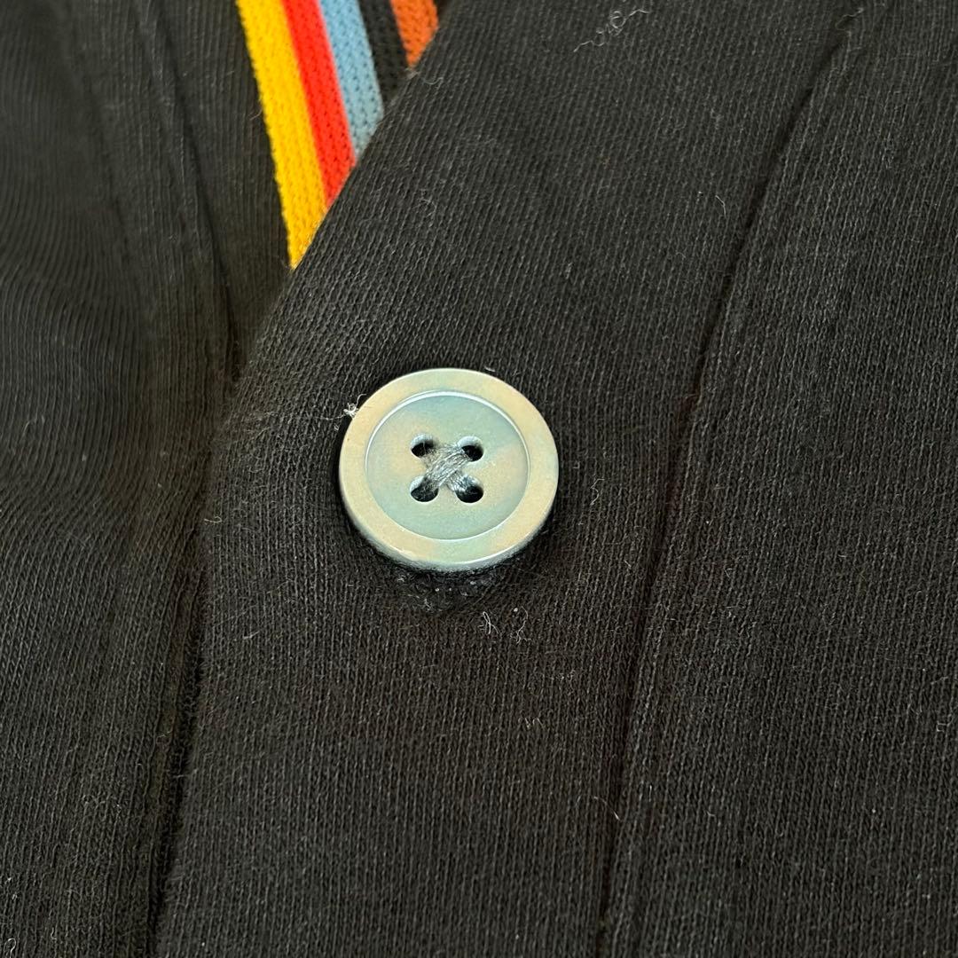 極美品　現行　ポールスミス　カーディガン　マルチカラー　ブラック　黒　L