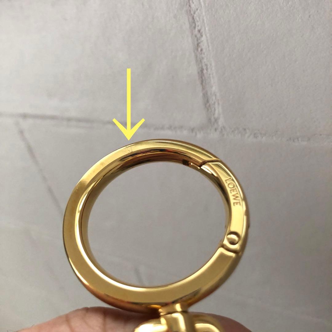 【新品未使用】ロエベ LOEWE キーリング ダークイエロー アナグラム 箱あり