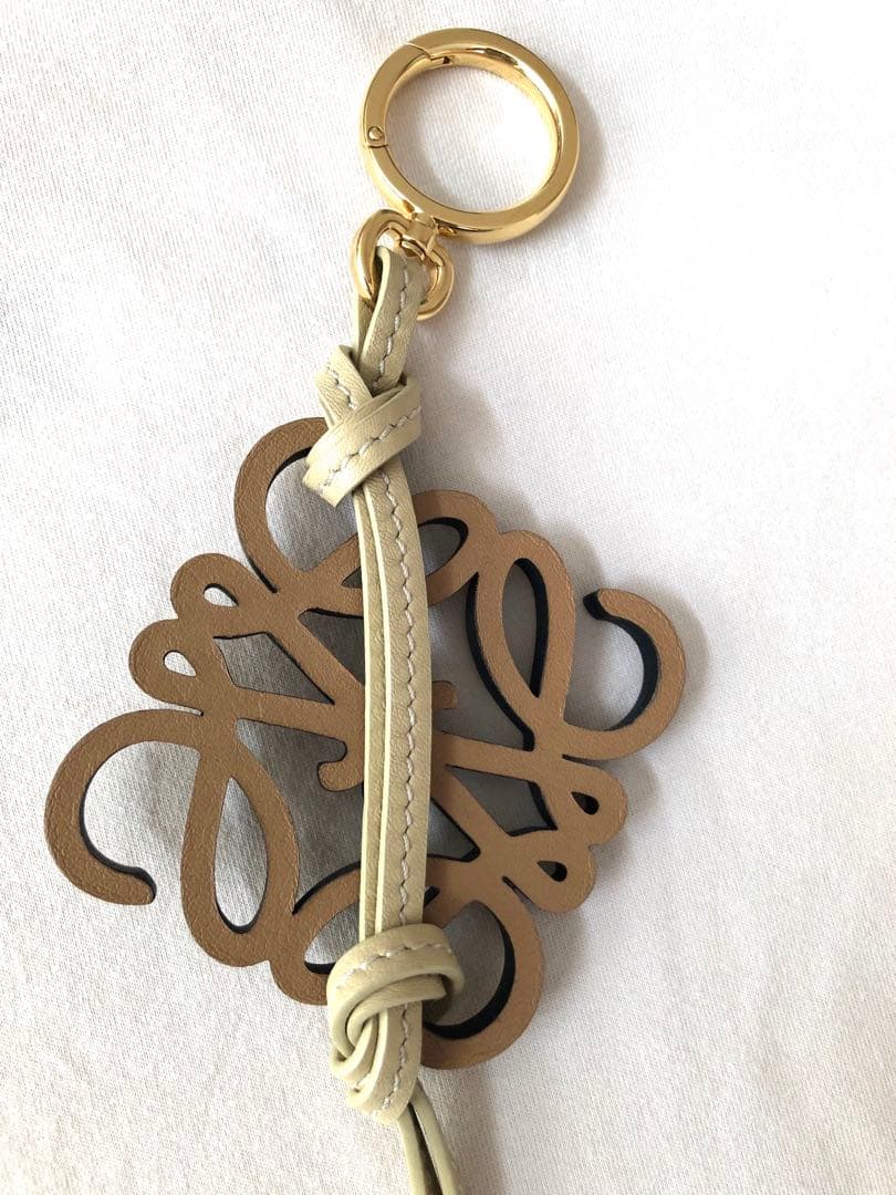 【新品未使用】ロエベ LOEWE キーリング ダークイエロー アナグラム 箱あり