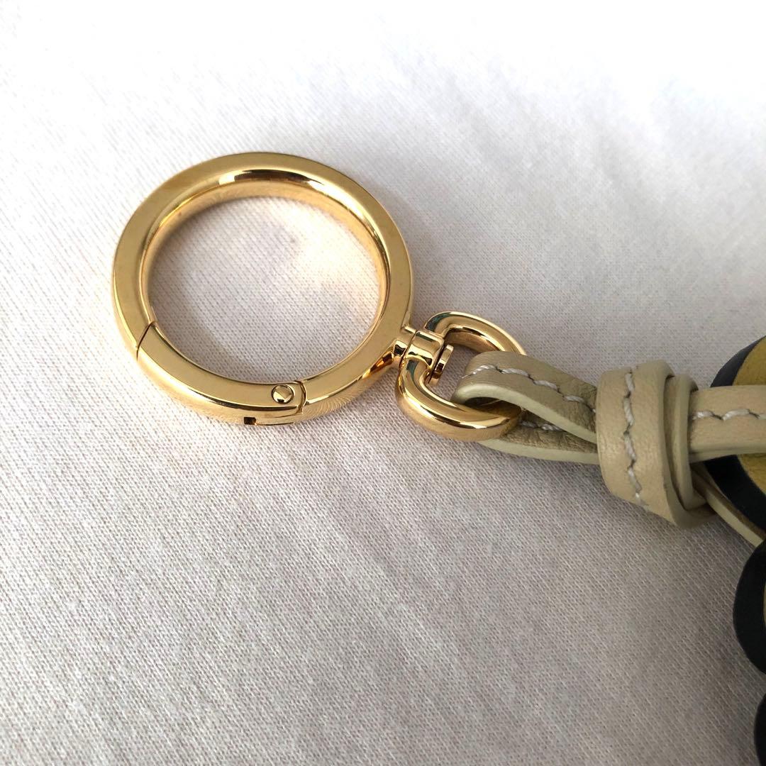 【新品未使用】ロエベ LOEWE キーリング ダークイエロー アナグラム 箱あり