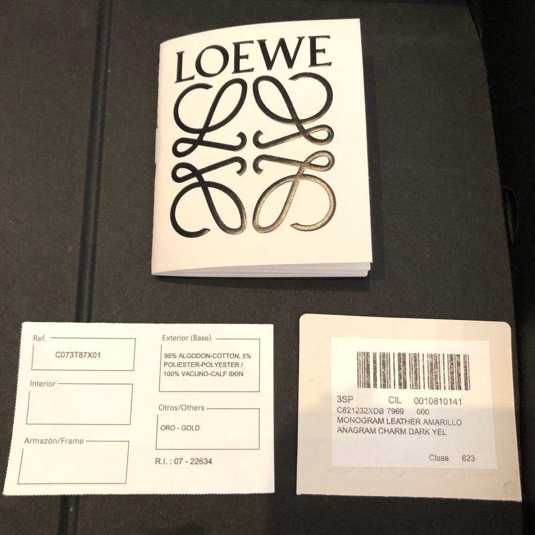 【新品未使用】ロエベ LOEWE キーリング ダークイエロー アナグラム 箱あり
