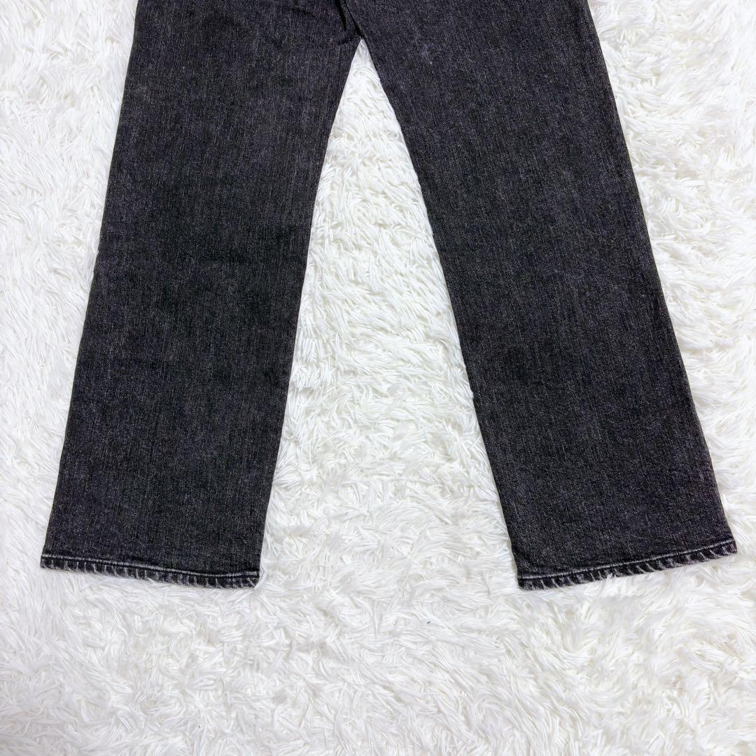 未使用級✨ヤヌーク LEA ボーイズストレート デニムパンツ ユーズドブラック