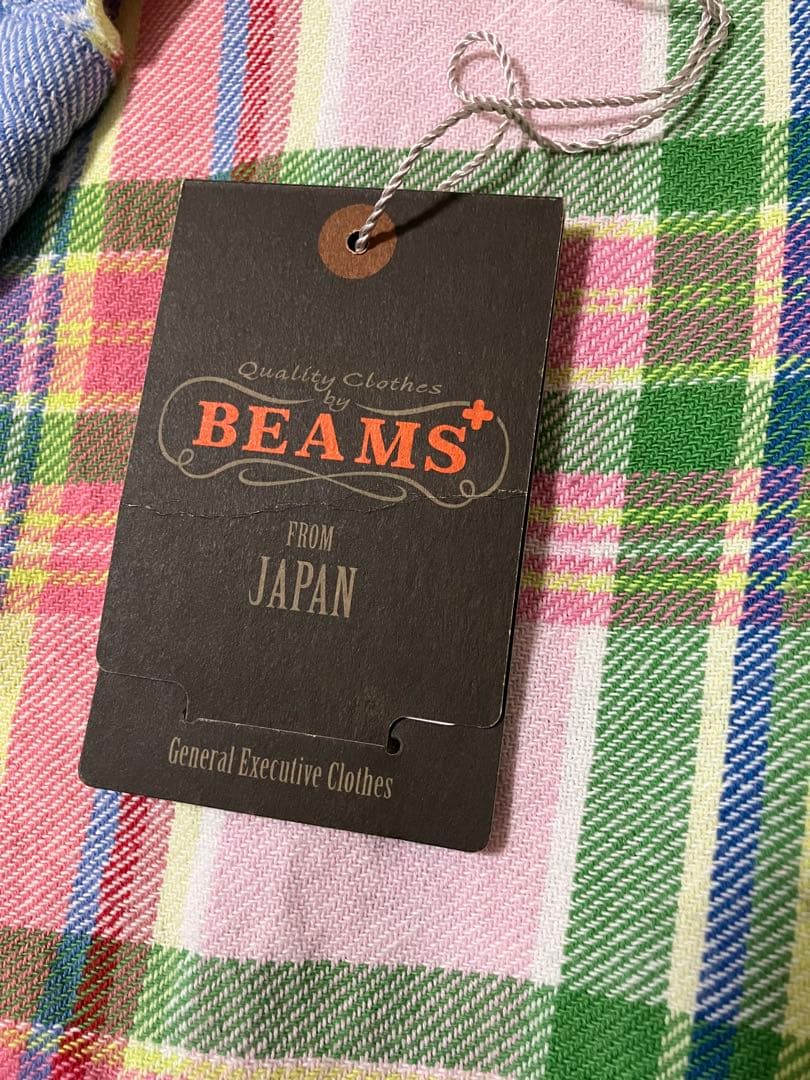 【BEAMS PLUS】インディアンチェック ヘビーフランネル L 日本製