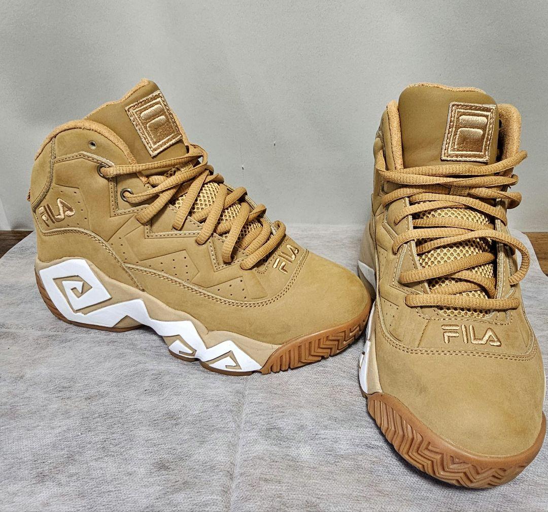 ✨美品✨FILA フィラ スニーカー 24 マッシュバーン　厚底　ライトブラウン