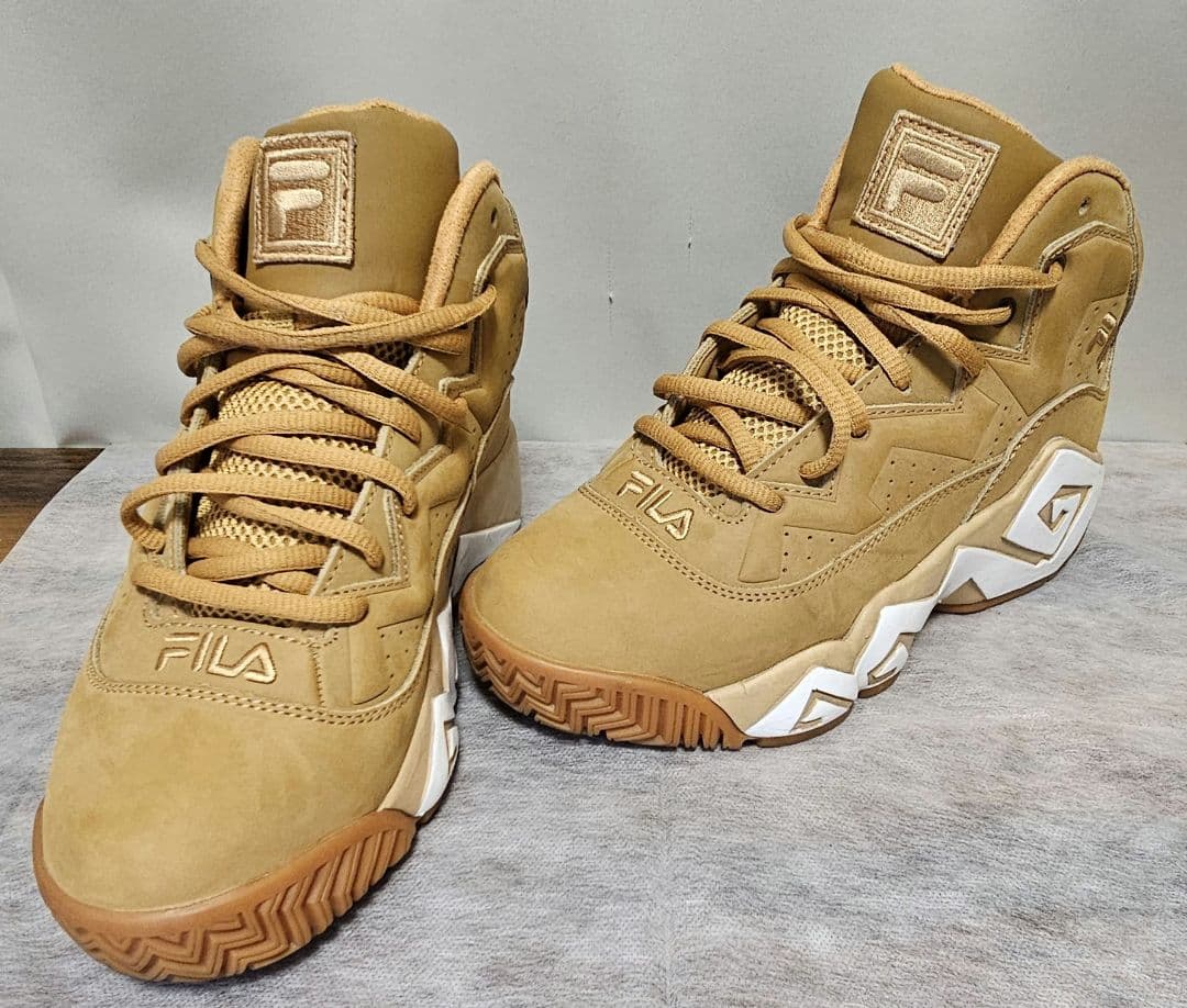 ✨美品✨FILA フィラ スニーカー 24 マッシュバーン　厚底　ライトブラウン
