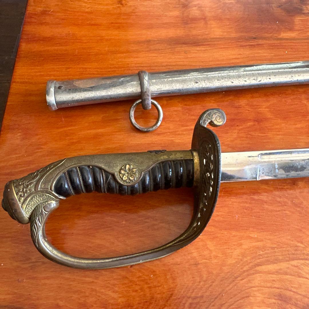 大日本帝国　儀礼刀 当時物旧日本軍 陸軍 指揮刀 装飾的な直刃の刀