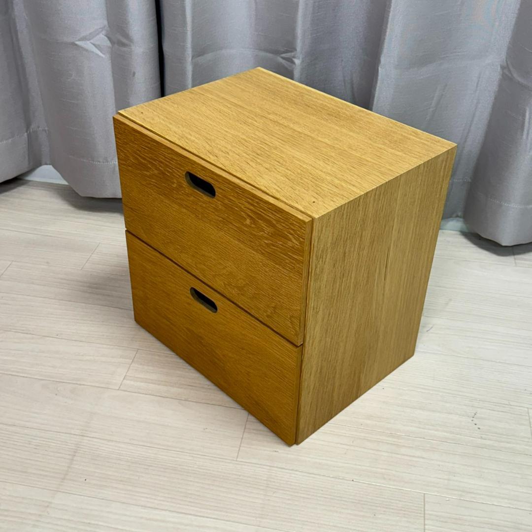 無印良品 スタッキングシェルフ オーク チェスト 2個セット　②