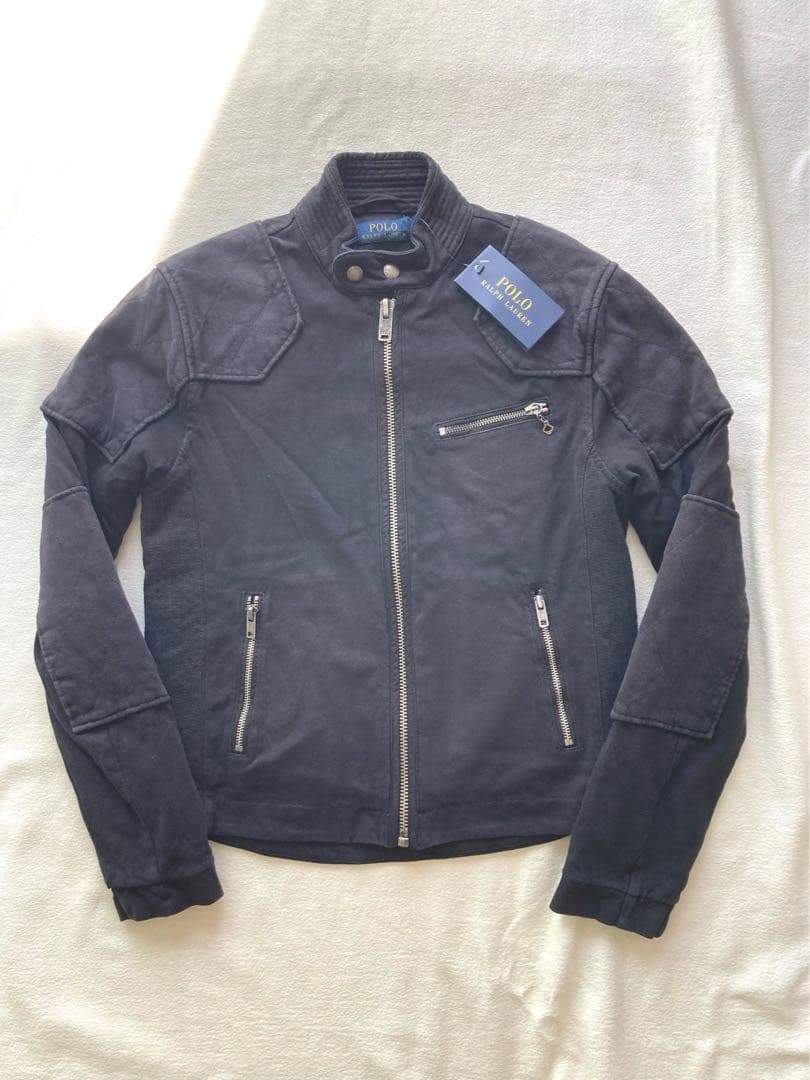 hazukiタグ付　ポロラルフローレン　ヴィンテージ加工　ライダース　黒