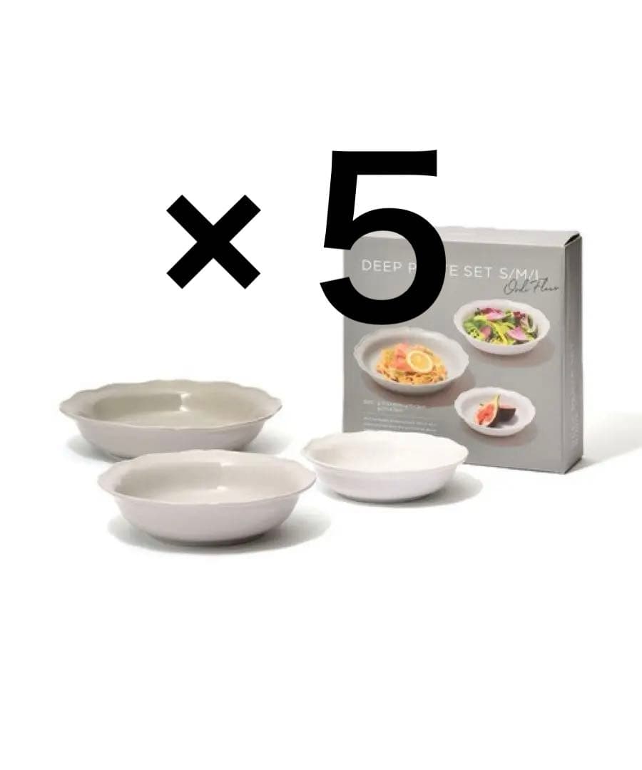 Francfranc オルディフルール ディーププレートセット マルチグレー