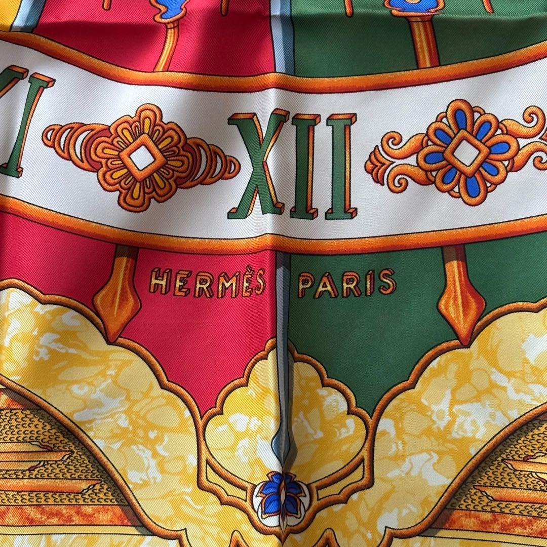 HERMÈS エルメス スカーフ カレ90 今日一日を楽しむ シルク