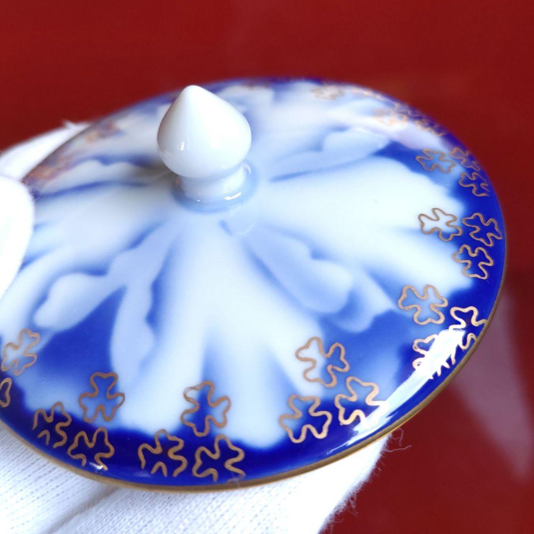 深川製磁　瑠璃牡丹金ミル　睦碗ご飯茶碗　夫婦茶碗組湯呑み　酒器揃木箱入10万以上