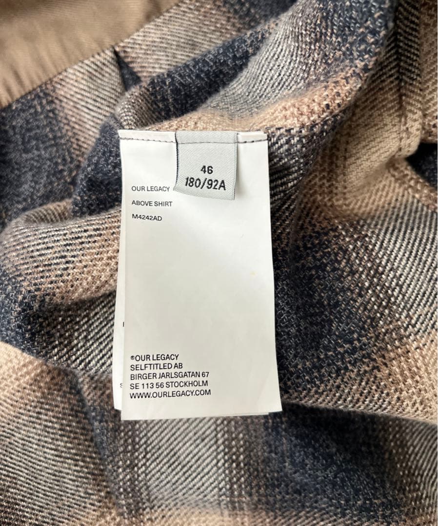 トップス OUR LEGACY ABOVE SHIRT 24aw Size 46