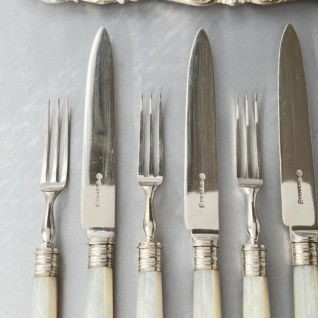 【William Yates 】【純銀継手 / 白蝶貝】パストリーセット