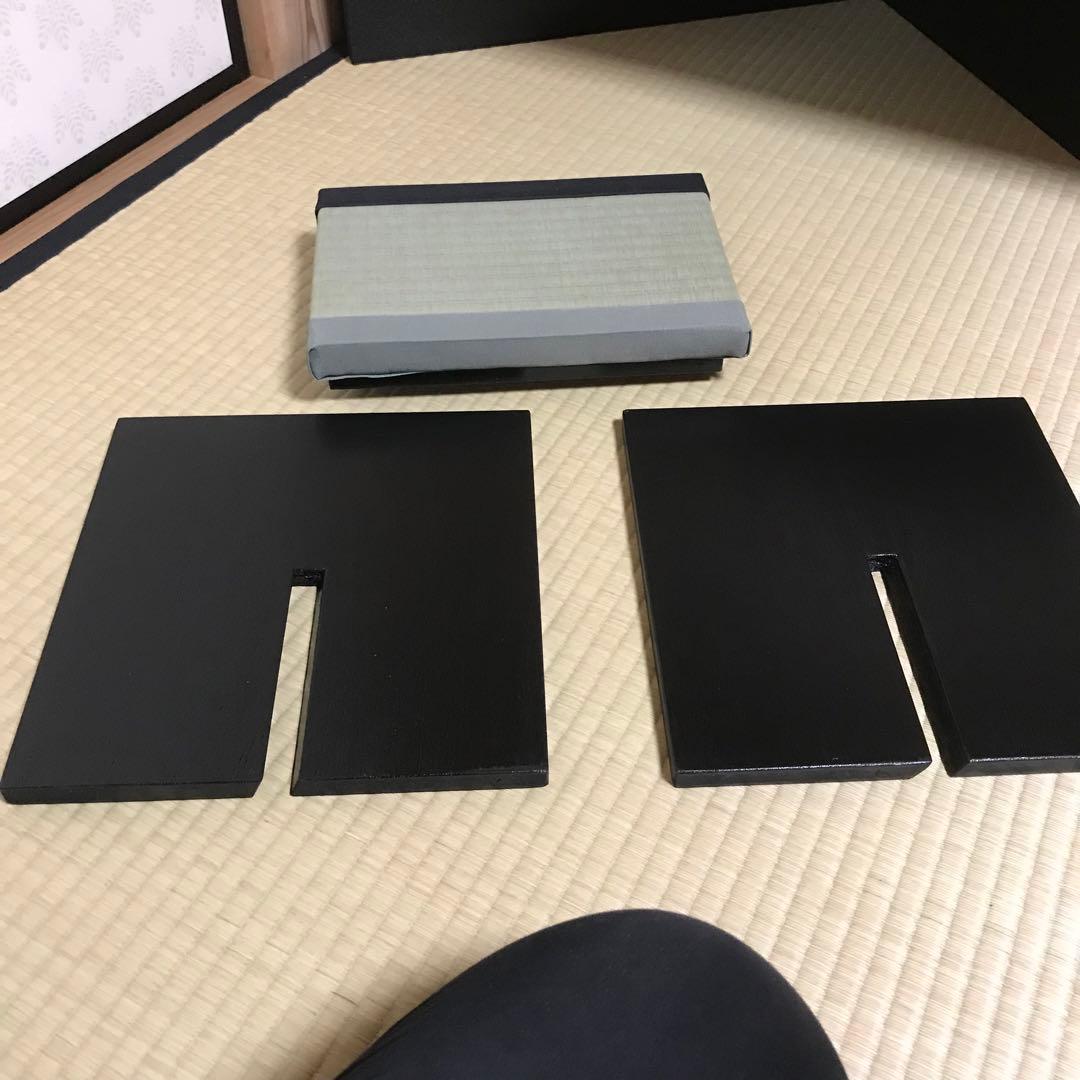 楽々茶棚　(立礼)収納ボックス点前座と炉壇嵌め込み畳と建水台の3点セット