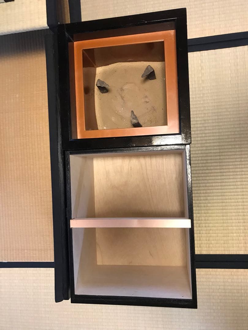 楽々茶棚　(立礼)収納ボックス点前座と炉壇嵌め込み畳と建水台の3点セット
