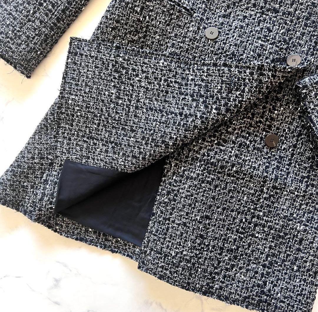 【未使用級】¥69,300円 Theory セオリー ツイードチェスターコート