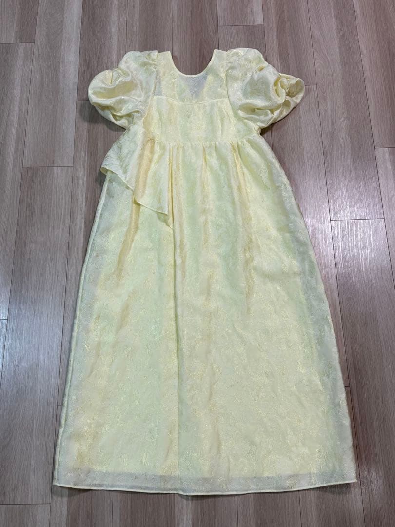 ANDRESD バブルスリーブジャガードドレス(M -TALL)