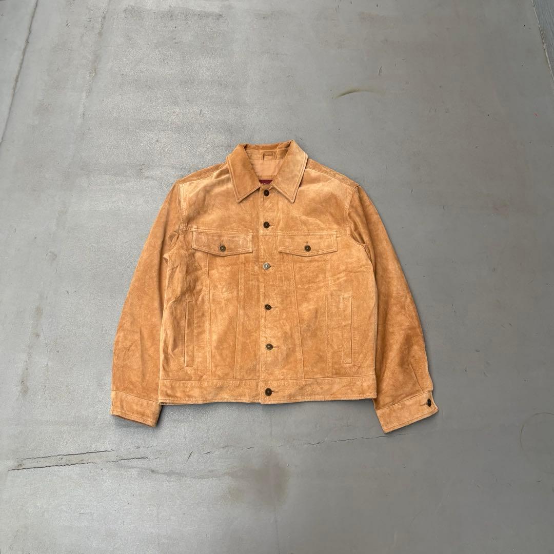 90s Eddie bauer スエードジャケット　ジージャン ブラウン　希少