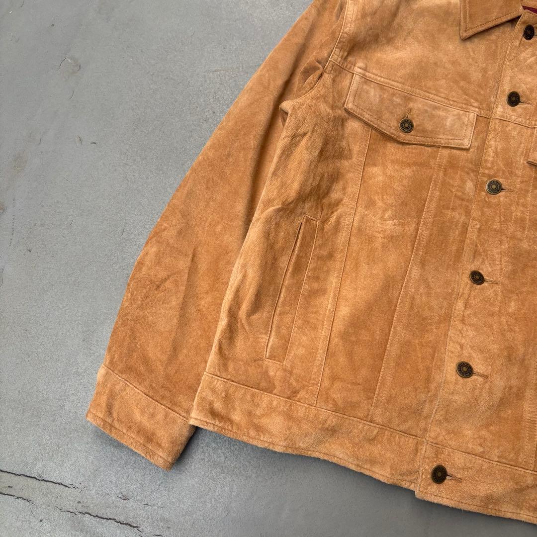 90s Eddie bauer スエードジャケット　ジージャン ブラウン　希少