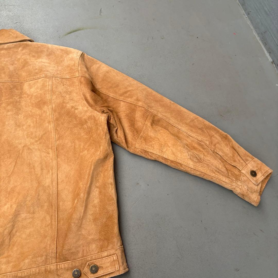 90s Eddie bauer スエードジャケット　ジージャン ブラウン　希少