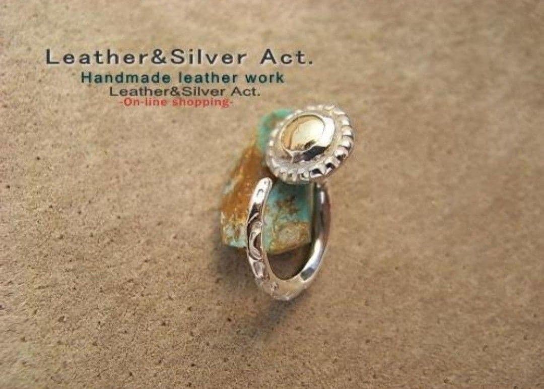 ハンドメイド フックピアス シルバー925, k18コンビ フープー　ピアス