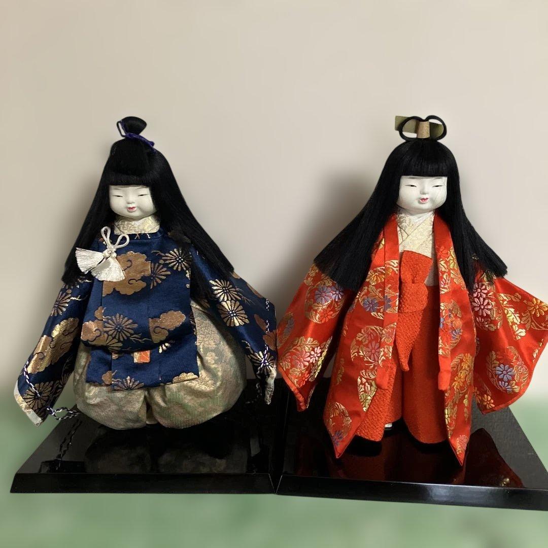 日本人形　男の子女の子　上品な顔立ち
