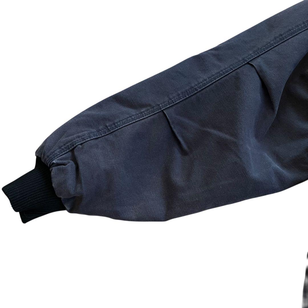 BERNE アクティブジャケット 企業ロゴ M フェード ダック地 短丈 古着