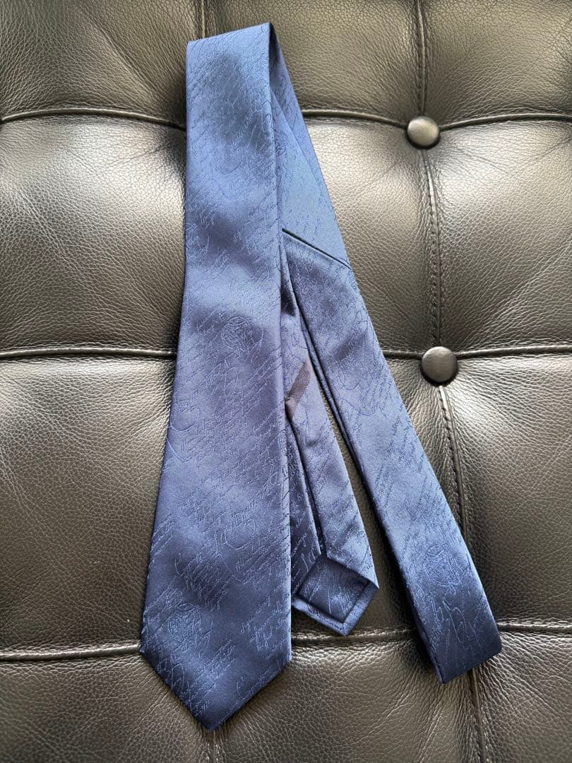 ベルルッティ　ネクタイ　ネイビー　ブルー　Berluti