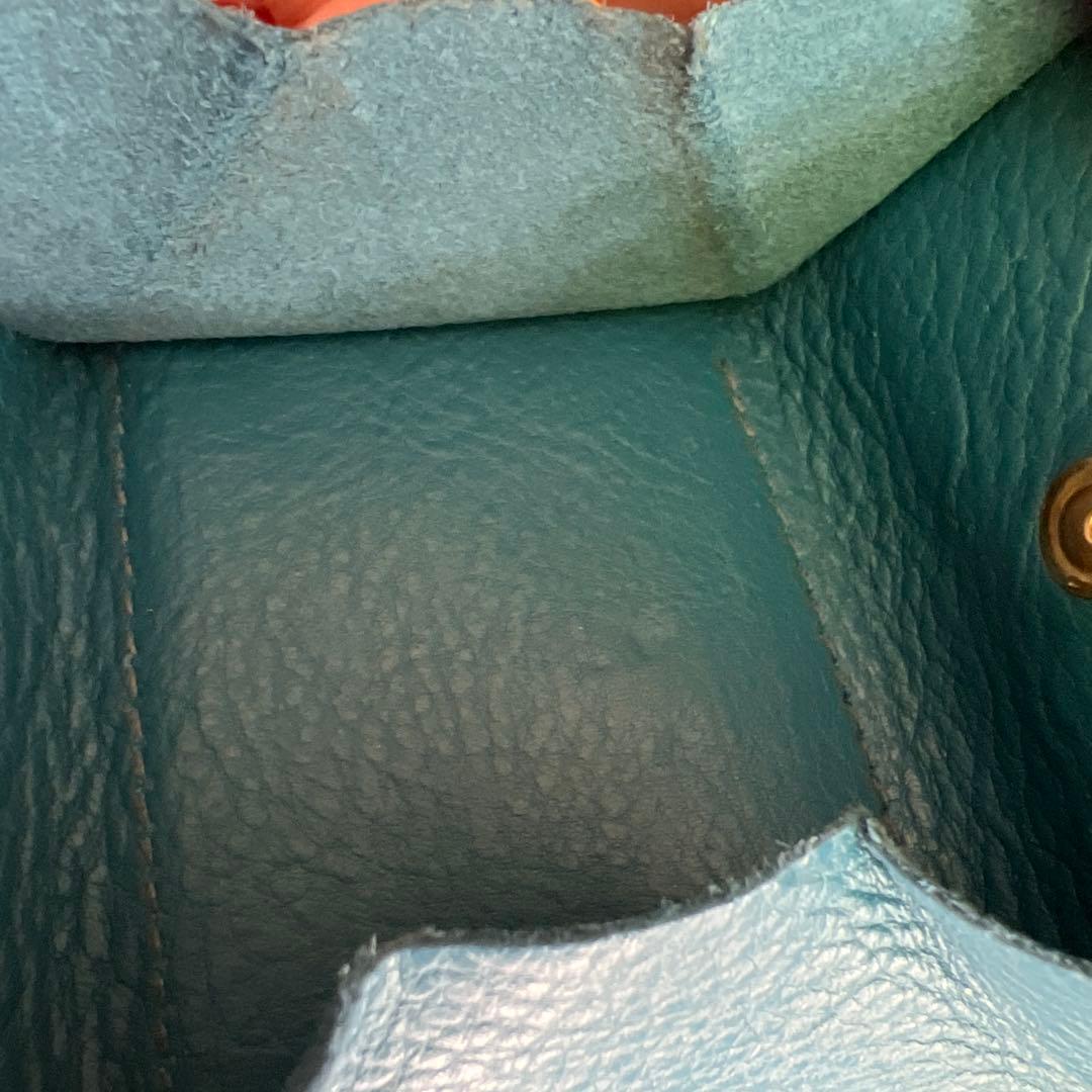 イルビゾンテ　トリフォルドウォレット　三つ折り財布 ティールブルー