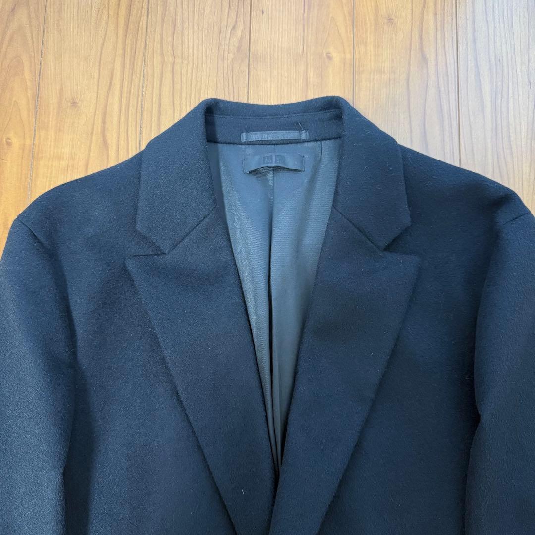 UNIQLO ユニクロ　ウールカシミヤチェスターコート 2024 黒 L