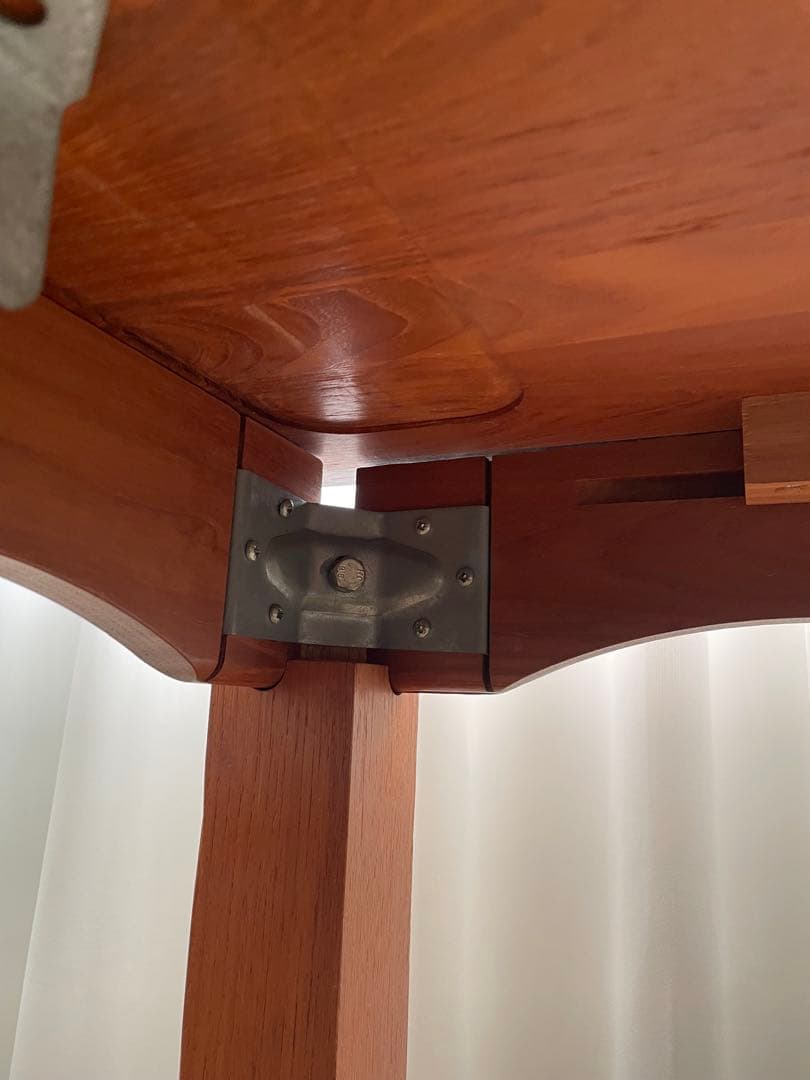 希少チーク　ダイニングテーブル1350からエクステンション1800