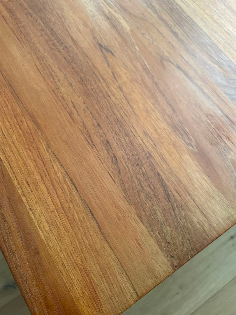 希少チーク　ダイニングテーブル1350からエクステンション1800