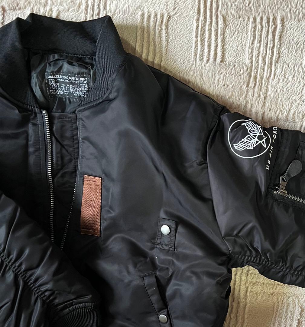 新品ブラックUS AIR FORCE MA-1 Ver1. Lサイズ