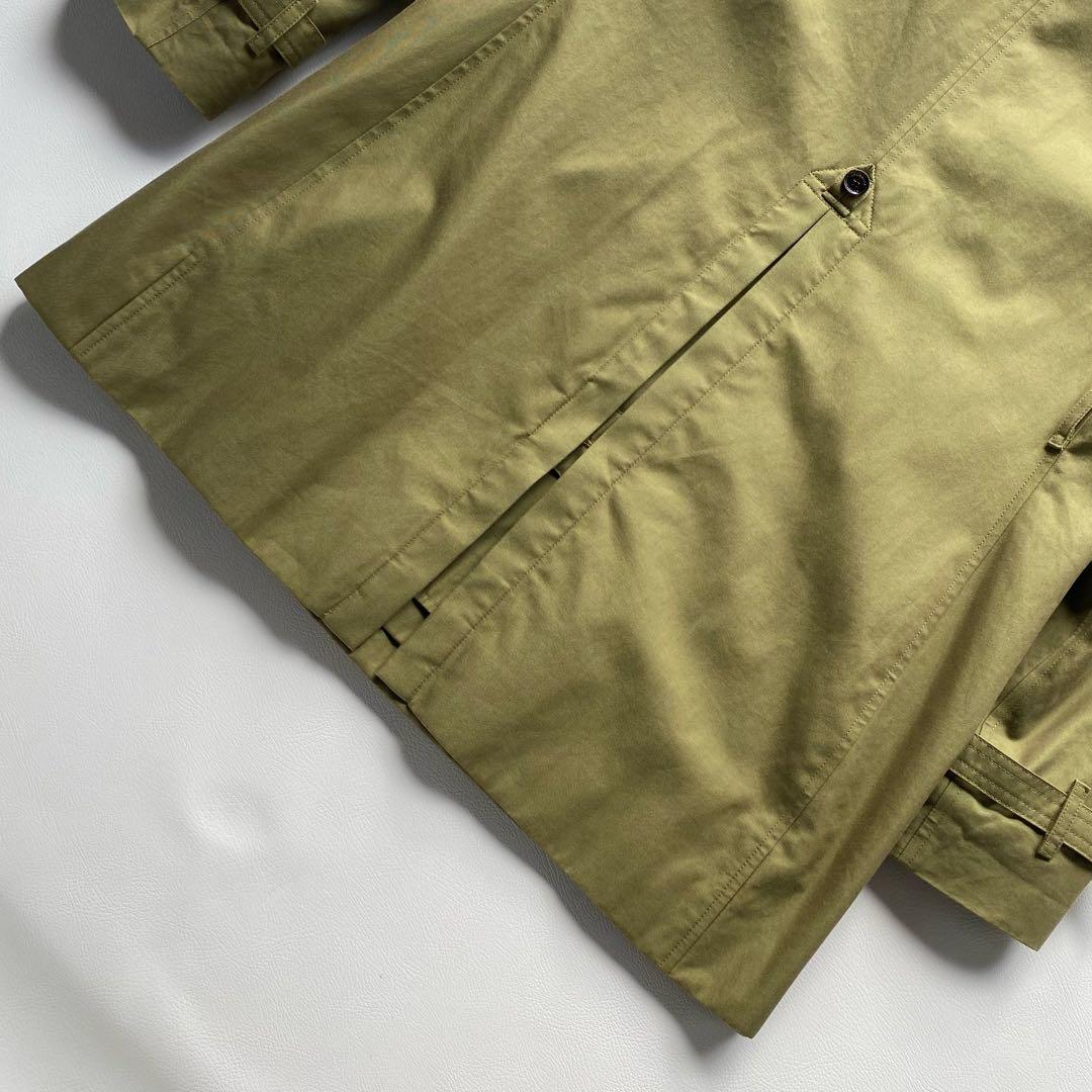 【未使用級/メガチェック】バーバリーロンドン トレンチ 46R カーキ