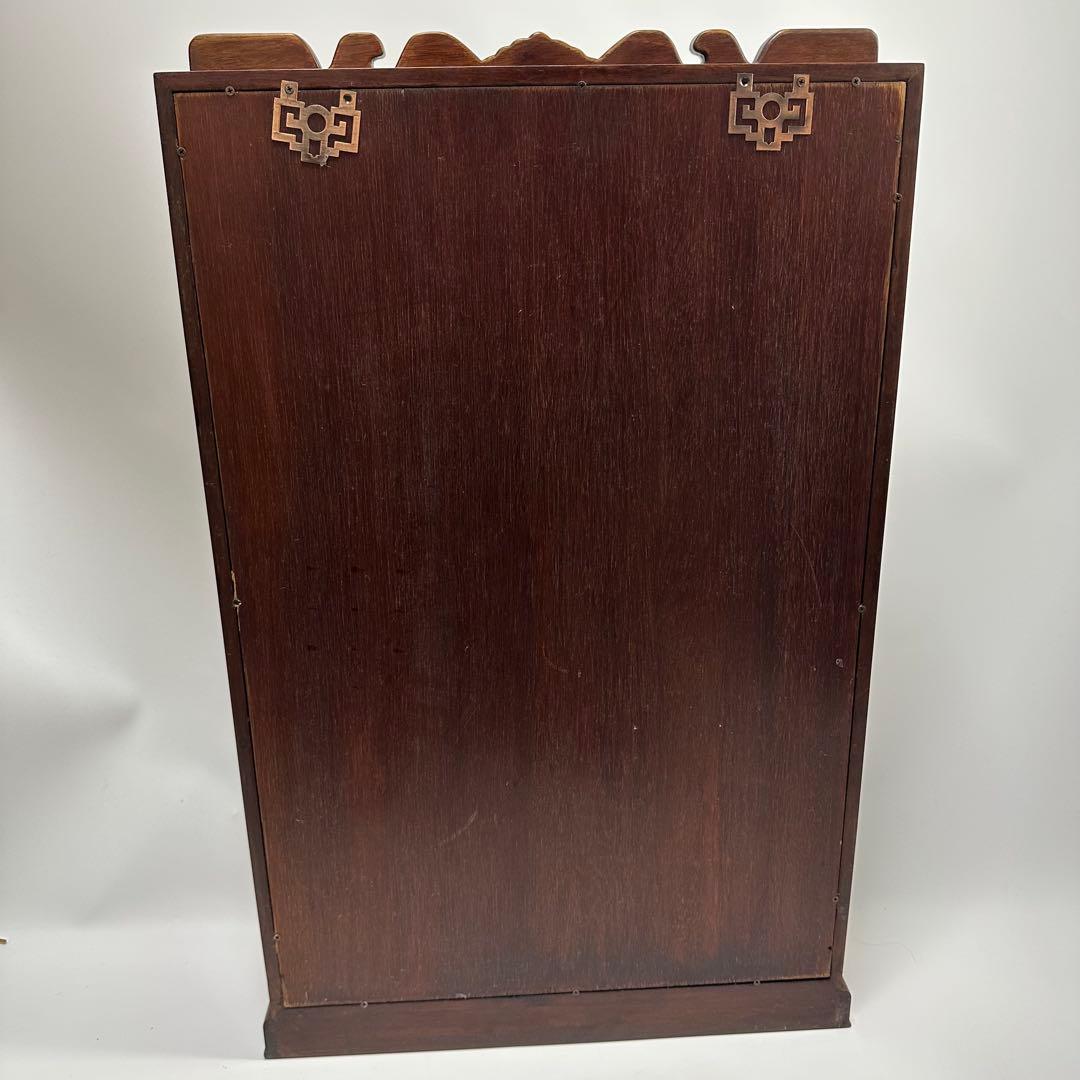 飾り棚 唐木 中国 古美術 アンティーク ビンテージ 鏡 壁掛け