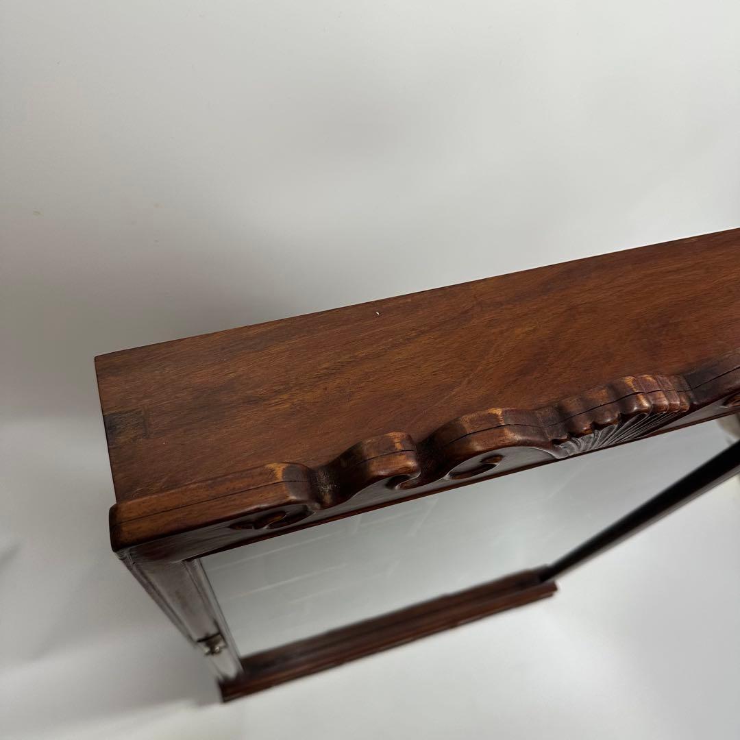 飾り棚 唐木 中国 古美術 アンティーク ビンテージ 鏡 壁掛け