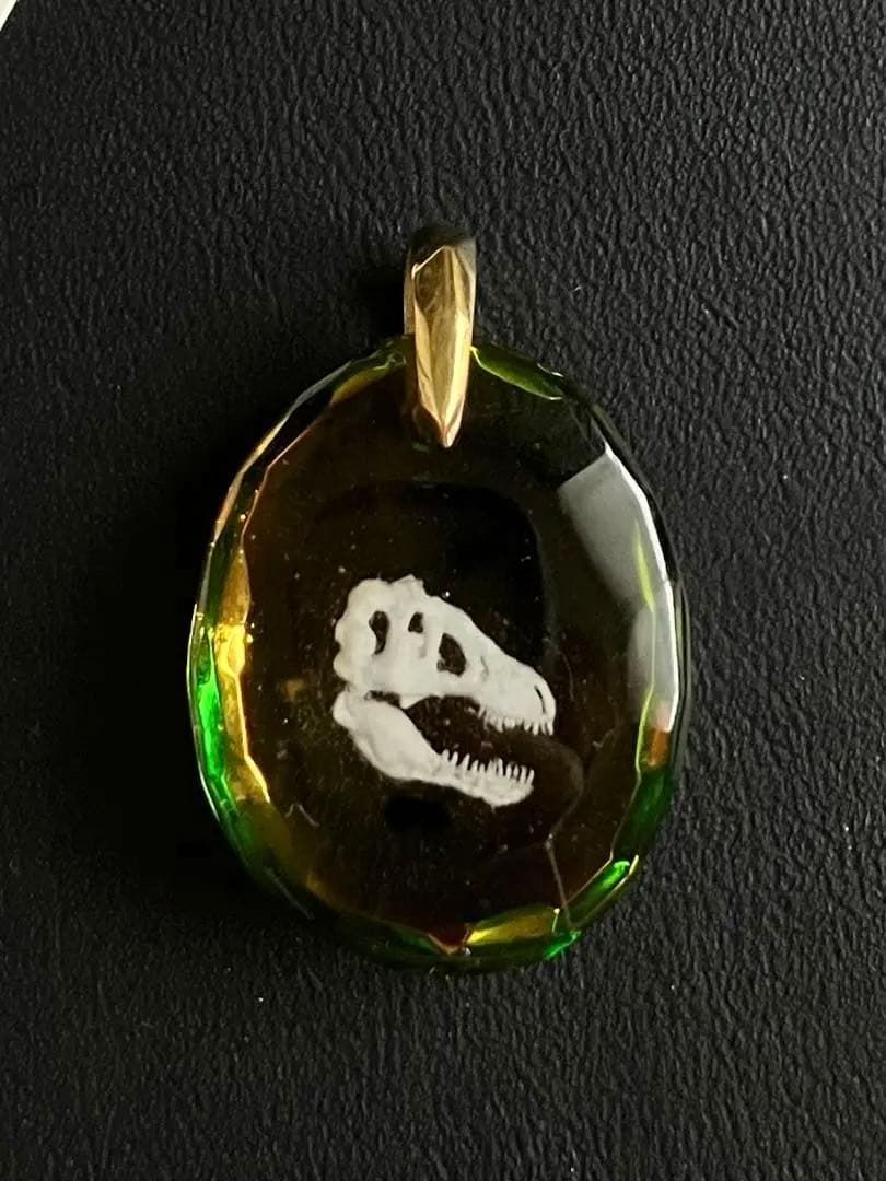 1cmの宇宙　ナカダマサヒデ ペンダントトップ ティラノサウルス　恐竜　ガラス