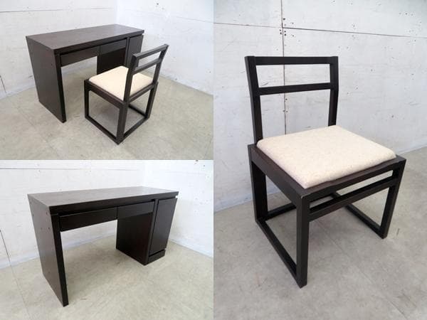 美品■上坂木材■ IDC大塚家具■デスク＆チェアセット■パーソナルデスク■